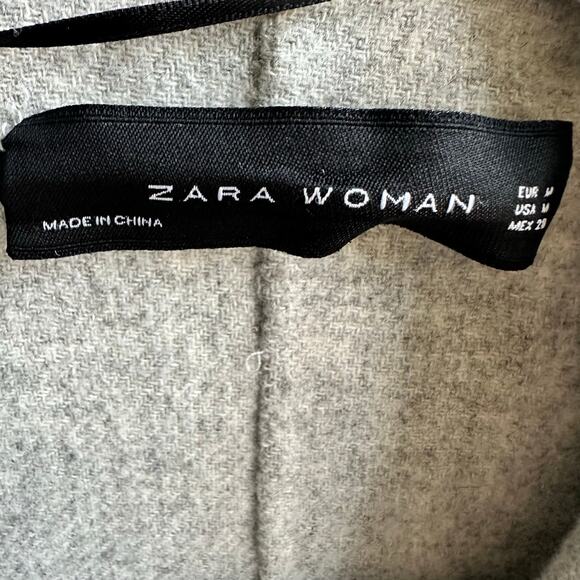 Zara Wool Waterfall Coat Gray - Picture 7 of 7